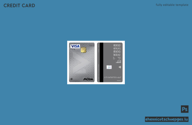 Beispielvorschau der Moza Bank Visa Classic Kreditkarte (vertikal)
